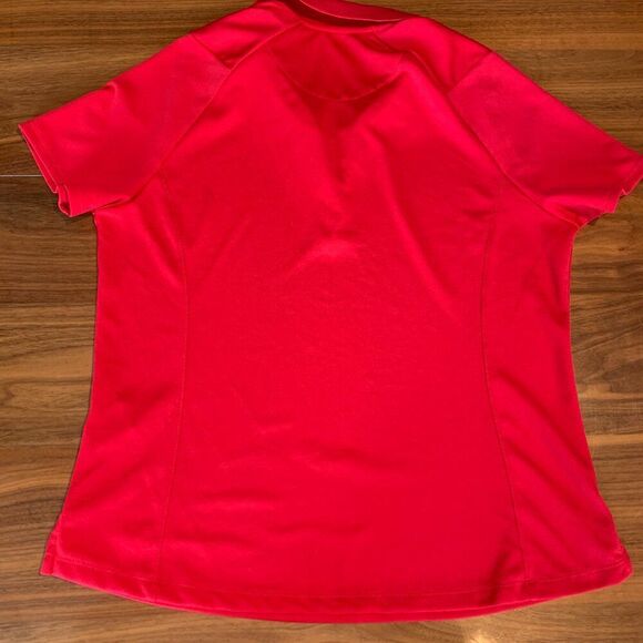 Calloway womens' classic golf/pickle ball/tennis pull on polo shirt, sz L red - Picture 2 of 15